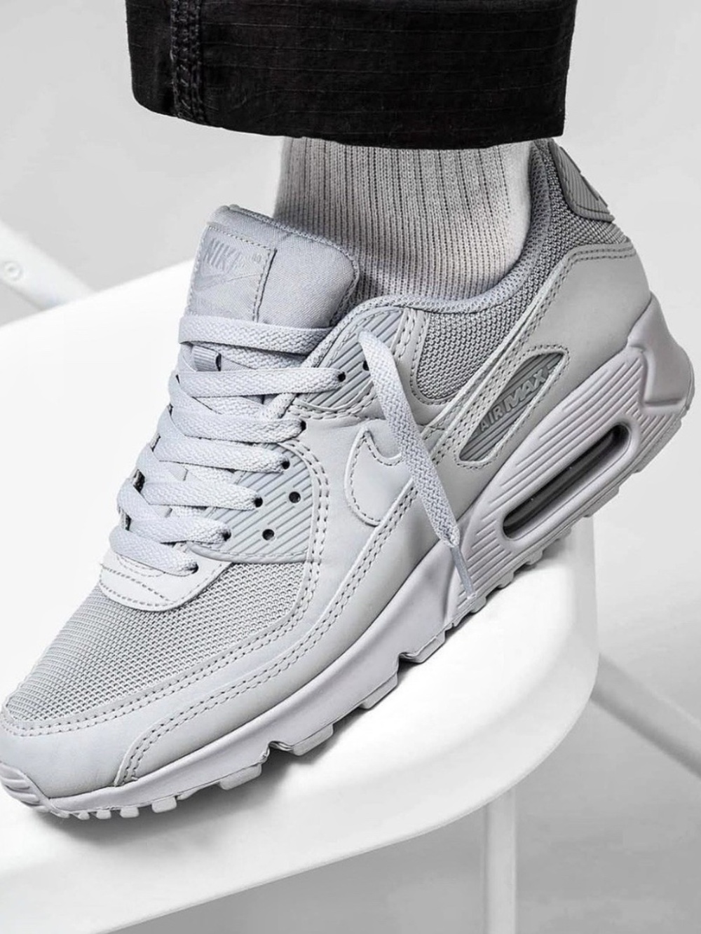 Nike Air Max 90 Triple Grey Wolf Grey Mens Running Shoes CN8490-001 Size 9M NEW